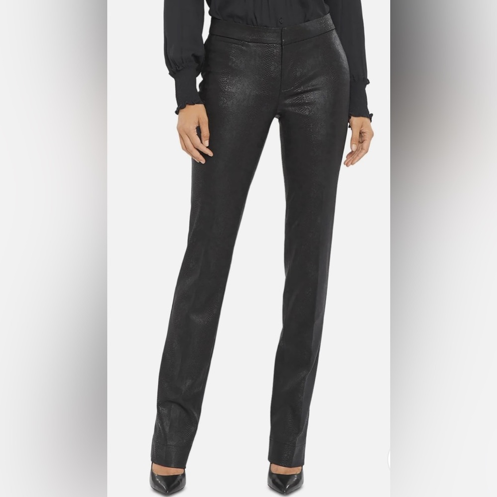 NWT Not Your Daughters Jeans (NYDJ) Black Trouser snakeprint size 8
